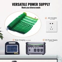 Electric Fence Netting 54.33 In. H X 100 In. L Polywire Fencing With Posts Double-Spiked Stakes Utility Portable Mesh 15 Electric Fence Netting 54.33 In. H X 100 In. L Polywire Fencing With Posts Double-Spiked Stakes Utility Portable Mesh -Patio Furniture Shop green vevor garden fencing xxjqwlw48in1gp4nkv9 fa 1000