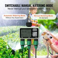 Water Timer 3 Zone Smart Irrigation Controller Hose Watering Sprinkler Timer LCD Display Rain Delay Mode -Patio Furniture Shop green vevor irrigation controllers jdkjsdsq3dk0bp1spv9 44 1000