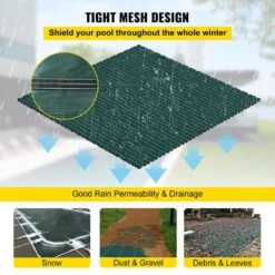 16 Ft. X 30 Ft. Rectangle In-Ground Safety Pool Cover Child Solid Safety Pool Covers For Swimming -Patio Furniture Shop green vevor safety pool covers yycm16x30yccfxycgv0 fa 1000