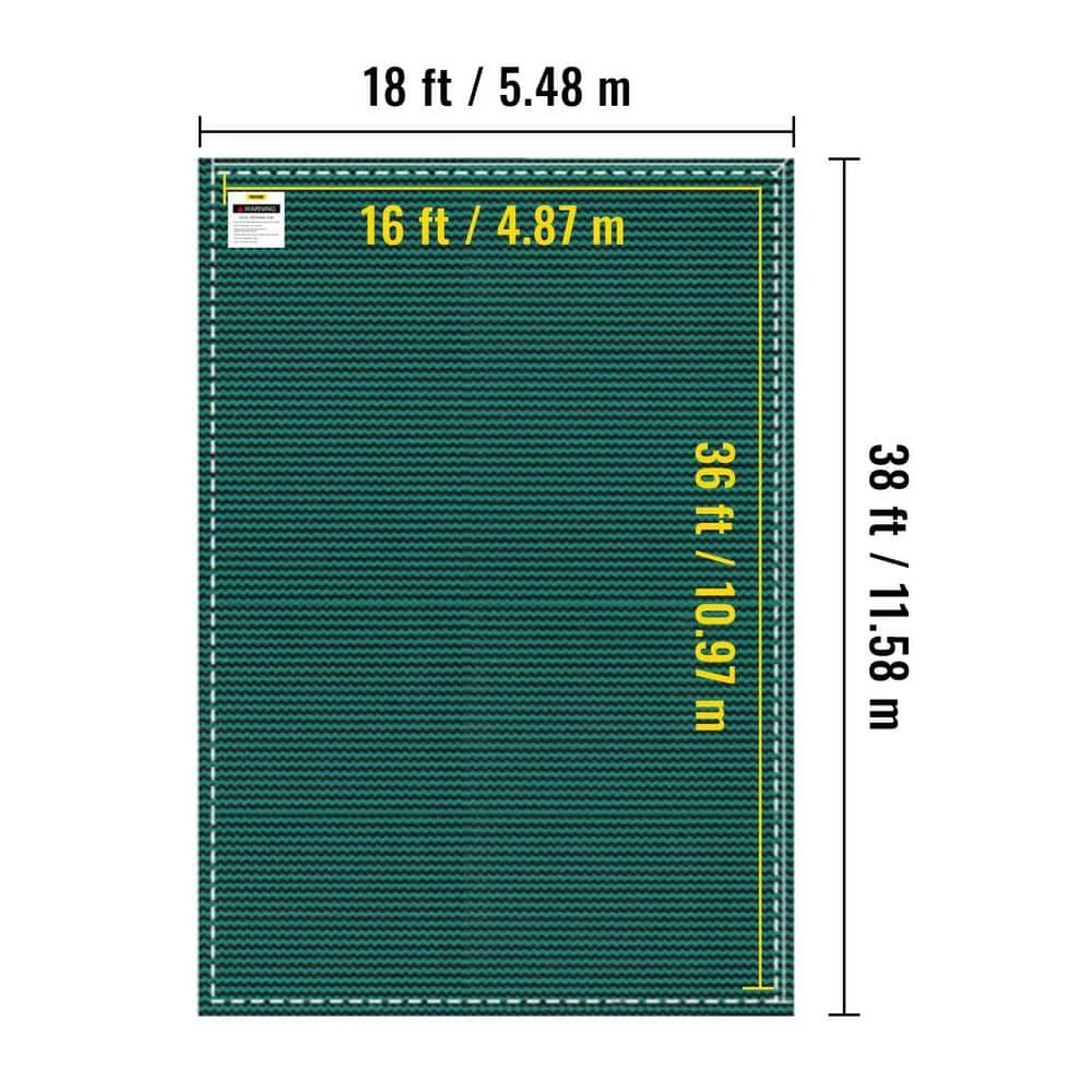 16 Ft. X 36 Ft. Rectangle In-Ground Pool Cover Child Safety Pool Covers Pool Cover Mesh For Swimming 9 16 Ft. X 36 Ft. Rectangle In-Ground Pool Cover Child Safety Pool Covers Pool Cover Mesh For Swimming - Image 7