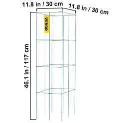 11.8 In. X 11.8 In. X 46.1 In. Tomato Cages Square Plant Support Cages Green Steel Tomato Towers For Plants (10-Pack) -Patio Furniture Shop green vevor tomato cages fxkzdfqzz12468sd0v0 76 1000