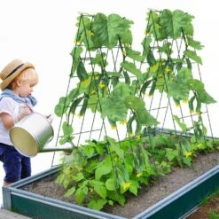 Cucumber Trellis For Climbing Plants, 39 In. X 32 In. Foldable Cucumber Trellis Set With Twist Ties, 2025 Upgrade 17 Cucumber Trellis For Climbing Plants, 39 In. X 32 In. Foldable Cucumber Trellis Set With Twist Ties, 2025 Upgrade -Patio Furniture Shop green vevor tomato cages hgpjtxczaxj3jsuxxv0 31 1000