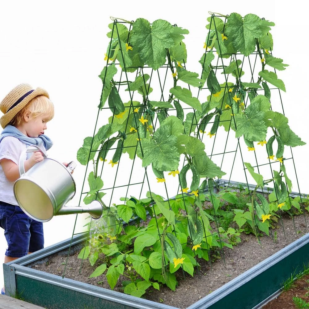 Cucumber Trellis For Climbing Plants, 39 In. X 32 In. Foldable Cucumber Trellis Set With Twist Ties, 2025 Upgrade 10 Cucumber Trellis For Climbing Plants, 39 In. X 32 In. Foldable Cucumber Trellis Set With Twist Ties, 2025 Upgrade - Image 8