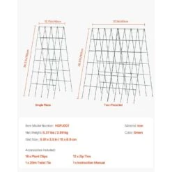Cucumber Trellis For Climbing Plants, 39 In. X 32 In. Foldable Cucumber Trellis Set With Twist Ties, 2025 Upgrade 16 Cucumber Trellis For Climbing Plants, 39 In. X 32 In. Foldable Cucumber Trellis Set With Twist Ties, 2025 Upgrade -Patio Furniture Shop green vevor tomato cages hgpjtxczaxj3jsuxxv0 76 1000