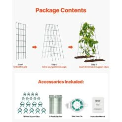 Cucumber Trellis For Climbing Plants, 39 In. X 32 In. Foldable Cucumber Trellis Set With Twist Ties, 2025 Upgrade 15 Cucumber Trellis For Climbing Plants, 39 In. X 32 In. Foldable Cucumber Trellis Set With Twist Ties, 2025 Upgrade -Patio Furniture Shop green vevor tomato cages hgpjtxczaxj3jsuxxv0 fa 1000