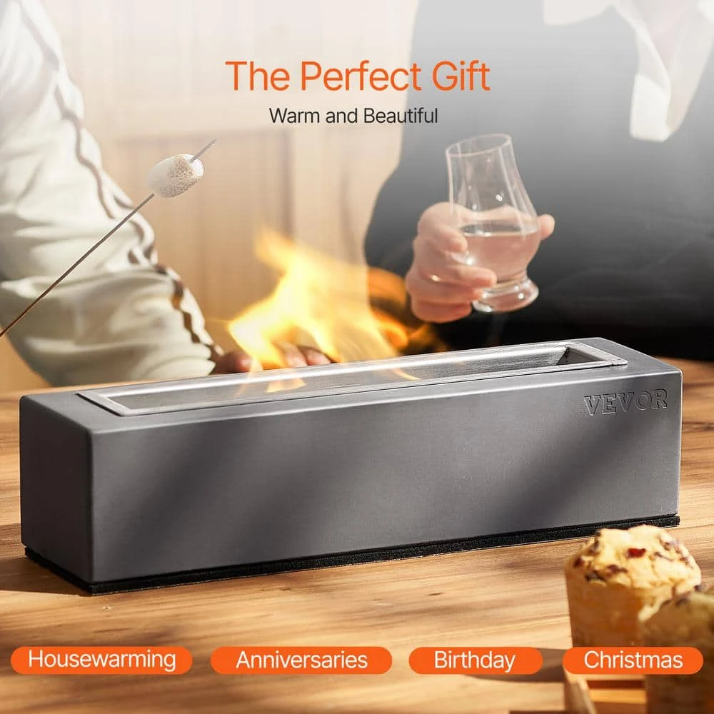 Tabletop Fire Pit Bowl, 15 In. Concrete Tabletop Fireplace Indoor Outdoor Decor, Portable Rubbing Alcohol Burner Smores 8 Tabletop Fire Pit Bowl, 15 In. Concrete Tabletop Fireplace Indoor Outdoor Decor, Portable Rubbing Alcohol Burner Smores - Image 6