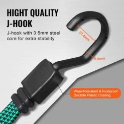 32 Pcs Flat Bungee Cord Set, 17 Mm Heavy Duty Bungee Straps W/ A3 Steel J-Hooks, Includes 10 In., 18 In., 24 In., 32 In. -Patio Furniture Shop multi colored vevor plant hangers dlkzdw28pcsbp62sqv0 44 1000