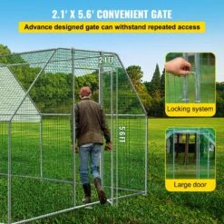 Large Metal Chicken Coop Run Walk-in Chicken Runs ‎ 153.6 In. X 117.6 In. X 78 In. Poultry Cage Hen House Greenhouse -Patio Furniture Shop multi vevor greenhouse supplies hwj9 212 56 51w60v0 44 1000