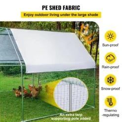 Large Metal Chicken Coop Run Walk Chicken Run Poultry Cage Hen House 231.6 In. X 117.6 In. X 78 In. Greenhouse -Patio Furniture Shop multi vevor greenhouse supplies hwj9 218 56 5e0cjv0 1f 1000