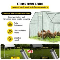 Large Metal Chicken Coop Run Walk Chicken Run Poultry Cage Hen House 231.6 In. X 117.6 In. X 78 In. Greenhouse -Patio Furniture Shop multi vevor greenhouse supplies hwj9 218 56 5e0cjv0 4f 1000