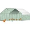 Large Metal Chicken Coop Run Walk-in Chicken Runs Waterproof Cover Poultry Cage Hen House 12.8 X 9.8 X 6.5 Ft Greenhouse