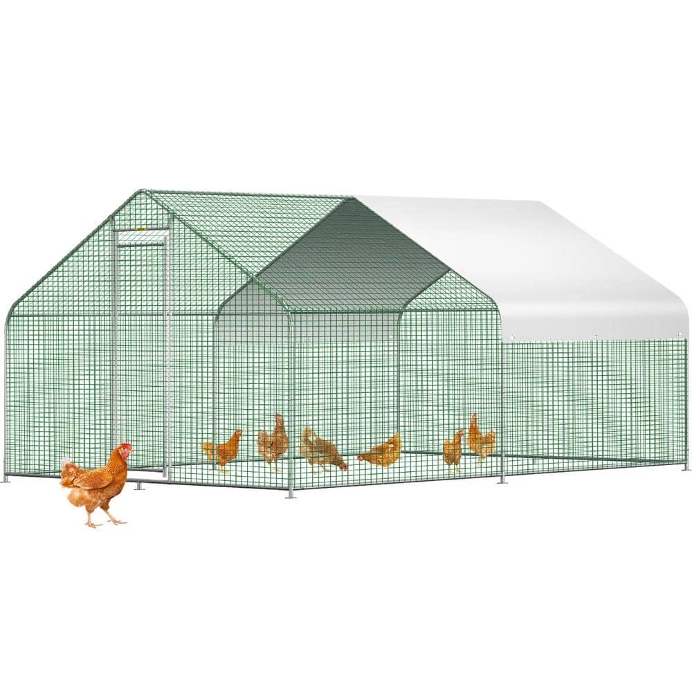 Large Metal Chicken Coop Run Walk-in Chicken Runs Waterproof Cover Poultry Cage Hen House 12.8 X 9.8 X 6.5 Ft Greenhouse 3 Large Metal Chicken Coop Run Walk-in Chicken Runs Waterproof Cover Poultry Cage Hen House 12.8 X 9.8 X 6.5 Ft Greenhouse