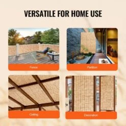 Reed Fence Backyard Landscaping Privacy Blind Fencing Screen 13.3 Ft. X 3.3 Ft., Decorative Fence For Backyard Garden -Patio Furniture Shop natural vevor garden fencing lwwl1jt133ftr0tuev0 fa 1000