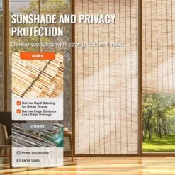 Natural Reed Fencing, 4 Ft. X 16.4 Ft., 2-Pack Reed Screen Curtain Balcony Reed Fence Roll For Outdoor Power Source -Patio Furniture Shop natural vevor garden fencing lwwl2jt164ftrrp7xv0 4f 1000