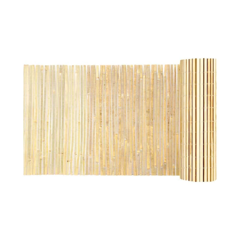 Natural Bamboo Slat Screening Eco-Friendly Privacy Bamboo Slat Fence 3 Ft. H X 19.6 Ft. L, Bamboo Fence 3 Natural Bamboo Slat Screening Eco-Friendly Privacy Bamboo Slat Fence 3 Ft. H X 19.6 Ft. L, Bamboo Fence