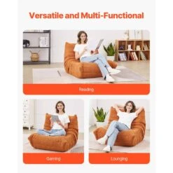 Bean Bag Chair,Plastic Outdoor Rocking Chair With CushionGuard Brown Cushion With Soft Armrests Storage Pocket, Bean Bag -Patio Furniture Shop outdoor rocking chairs lxddy3034inct6nkcv0 76 1000