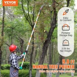 Manual Pole Saw, 55.2- 117.6 In. Extendable Tree Pruner, Sharp Steel Blade For High Branches Trimming, Pruning Saw -Patio Furniture Shop pruning saws sdgzjlhjzz3m7qufhv0 c3 1000