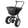 Broadcast Spreader 80 Lbs. Walk-Behind Turf Spreader With 12 In. Wheels Steel Push Fertilizer Spreader Garden Seeder -Patio Furniture Shop pull behind spreaders tcsbj80lbs125b0p1v0 64 1000