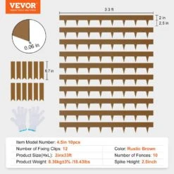 39.6 In. L X 0.06 In.W X 2 In. H Brown Steel Edging Landscape Steel Garden Edging Borders Strips Hammer-Rustic (10-Pack) -Patio Furniture Shop rustic brown vevor metal edging cppz45inch33l0jnfv0 76 1000
