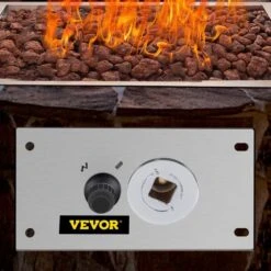 Fire Pit Gas Burner Spark Ignition Kit 300K BTU Fire Pit Ignition System With 1/2 In. Key Valve Fire Pit Igniter, Silver -Patio Furniture Shop silver vevor accessories rqtz8vq7aiuqkoieov0 31 1000
