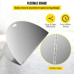 Fire Pit Lid Round 40 In. Foldable Fire Pit Ring Snuff Cover 430 Stainless Steel Fire Pit Spark Screen Cover -Patio Furniture Shop silver vevor fire pit covers and accessories gzzdsrshpgz40yc01v0 44 1000