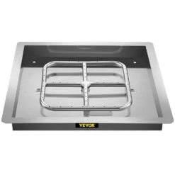 Drop In Fire Pit Pan 24 In. Square Fire Pit Burner 150 K BTU Stainless Steel Gas Fire Pan For Keeping Warm With Friends
