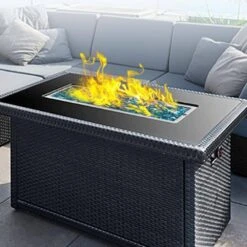 32.5 X 12.5 In. Stainless Steel Rectangular Fire Pit Pan And Burner 90 K BTU Built-in Fire Pit Pan With H-Burner -Patio Furniture Shop silver vevor gas fire pits skhp32 5x12 5x201v0 31 1000