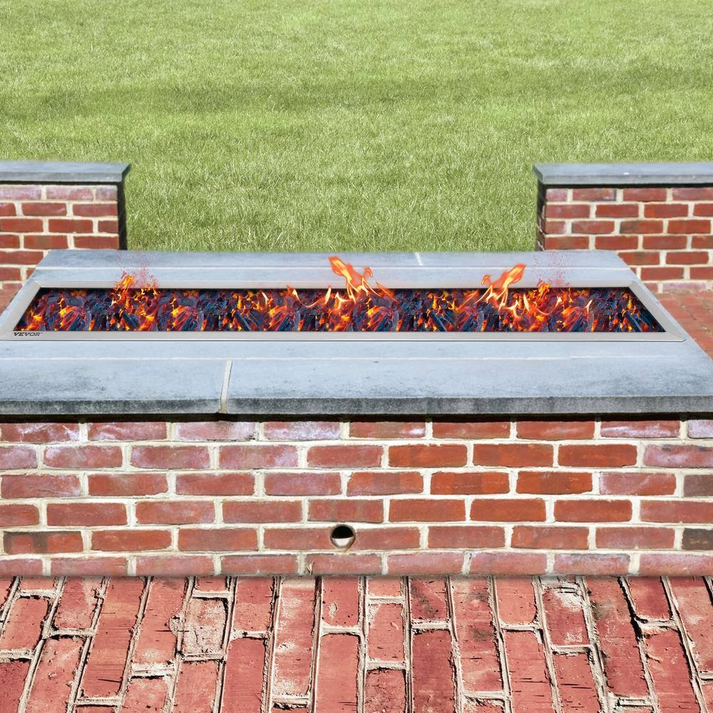 Fire Pit Pan 49 X 8 In. Stainless Steel Linear Trough Fire Pit Pan And Burner 90 K BTU Built-in Fire Pit Burner Pan 10 Fire Pit Pan 49 X 8 In. Stainless Steel Linear Trough Fire Pit Pan And Burner 90 K BTU Built-in Fire Pit Burner Pan - Image 8
