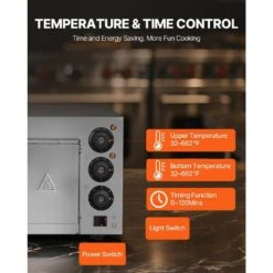 Electric Countertop Pizza Oven 16 In. 1700-Watt With Adjustable Temp And Time, Outdoor Pizza Oven -Patio Furniture Shop silver vevor pizza ovens tmsdpslbs117ofnenv1 1f 1000