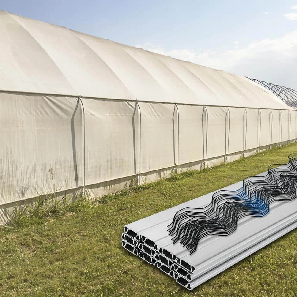 Lock Channel 50 Pcs 6.56 Ft. Spring Lock And U-Channel Bundle Plastic Poly Film Or Shade Cloth Attachment 8 Lock Channel 50 Pcs 6.56 Ft. Spring Lock And U-Channel Bundle Plastic Poly Film Or Shade Cloth Attachment - Image 6