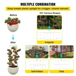 11.8 In. X 11.8 In. X 46.1 In. Tomato Cage Square Plant Support Cages Silver Steel Tomato Towers, (10-Pack) 14 11.8 In. X 11.8 In. X 46.1 In. Tomato Cage Square Plant Support Cages Silver Steel Tomato Towers, (10-Pack) -Patio Furniture Shop silver vevor tomato cages fxkzdfqzz1246au8wv0 44 1000