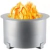 Smokeless Fire Pit 21.5 In. Outer Diameter Stove Bonfire Stainless Steel Smokeless Fire Bowl For Picnic Camping Parties -Patio Furniture Shop silver vevor wood burning fire pits ytsyxbxgh21 5jla4v0 64 1000