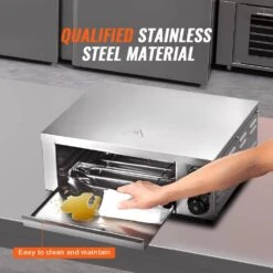 Electric Pizza Oven Countertops Outdoor Pizza Oven 12 In. 1500W With Temp Control & 0-120 Min Timer In Stainless Steel -Patio Furniture Shop sliver vevor pizza ovens clmdrpsldcsxbi3u5v1 44 1000