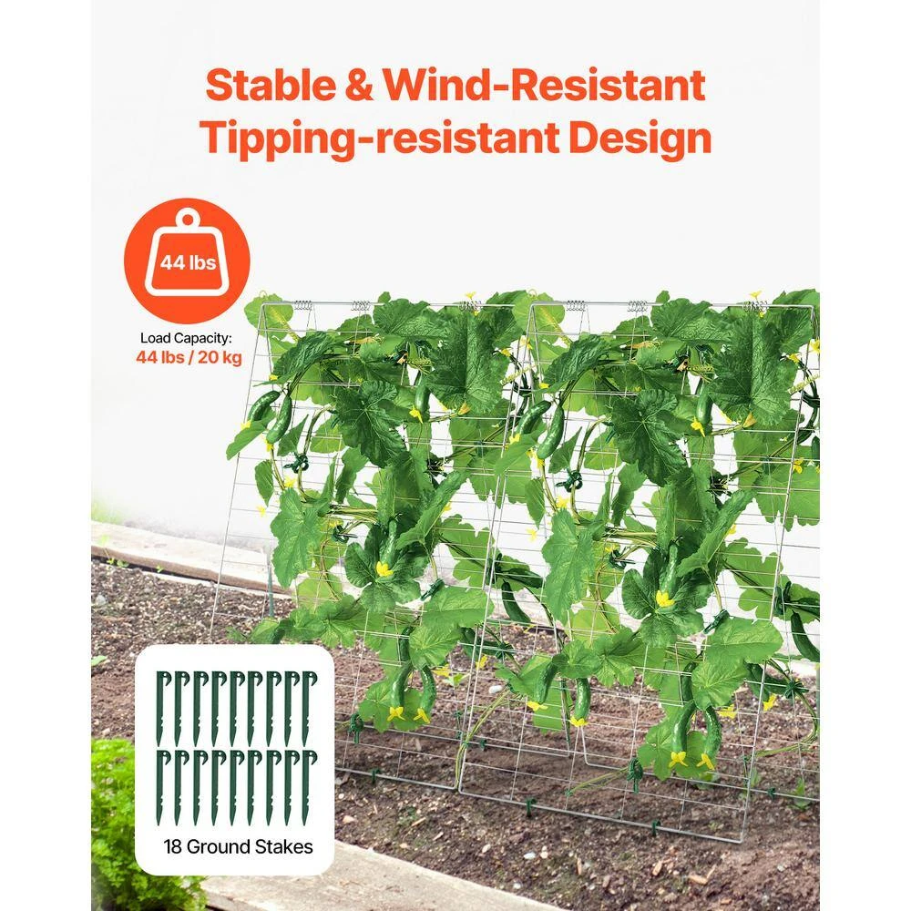 Cucumber Trellis For Climbing Plants 35 In. X 55 In. Foldable Cucumber Trellis Set With Plant Clips Outdoor 2025 Upgrade 5 Cucumber Trellis For Climbing Plants 35 In. X 55 In. Foldable Cucumber Trellis Set With Plant Clips Outdoor 2025 Upgrade - Image 3