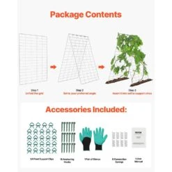 Cucumber Trellis For Climbing Plants 35 In. X 55 In. Foldable Cucumber Trellis Set With Plant Clips Outdoor 2025 Upgrade 15 Cucumber Trellis For Climbing Plants 35 In. X 55 In. Foldable Cucumber Trellis Set With Plant Clips Outdoor 2025 Upgrade -Patio Furniture Shop sliver vevor tomato cages hgpjtxczaxj3jgfluv0 fa 1000