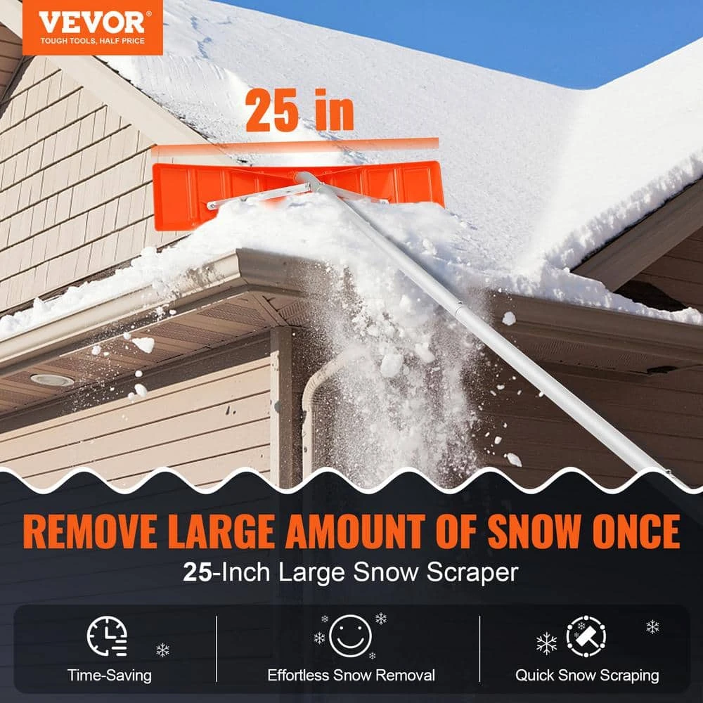 Snow Roof Rake 25 In. Plastic Blade Snow Removal Tool 21 Ft. Reach Aluminium Handle Superior Roof Shovel 3 Snow Roof Rake 25 In. Plastic Blade Snow Removal Tool 21 Ft. Reach Aluminium Handle Superior Roof Shovel - Image 2