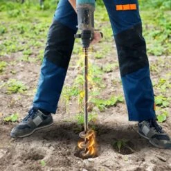 Auger Drill Bit For Planting 1.6 In. X 16.5 In. Garden Auger Drill Bit Spiral Drill Bit -Patio Furniture Shop specialty garden tools lxzths16in164fxy7v0 31 1000