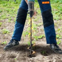 Auger Drill Bit For Planting 3 In. X 24 In. Garden Auger Drill Bit Spiral Drill Bit For Bulbs Planting And Holes Digging -Patio Furniture Shop specialty garden tools lxzths3inch2kpxksv0 31 1000