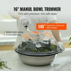 Leaf Bowl Trimmer 16 In. Trimmer Bowl Manual Bud Trimmer With Stainless-Steel Blades Reaper Cutter For Twisted Spin Cut 11 Leaf Bowl Trimmer 16 In. Trimmer Bowl Manual Bud Trimmer With Stainless-Steel Blades Reaper Cutter For Twisted Spin Cut -Patio Furniture Shop specialty garden tools sdscj16inchpioobov0 c3 1000