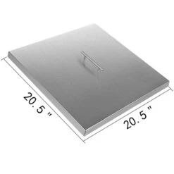 Fire Pit Lid 21 In. X 21 In. Stainless Steel Fire Pit Burner Cover 0.16 In. Thick Bonfire Lid For Drop-in Fire Pit Pan -Patio Furniture Shop stainless steel look vevor fire pit covers and accessories gzrshpgz21x21x101v0 d4 1000