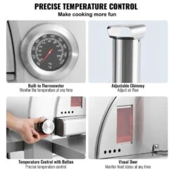 Pizza Oven 22 In. Portable Propane And Wood Fired Outdoor Pizza Oven With Thickened Cordierite Stone In Stainless Steel -Patio Furniture Shop stainless steel vevor pizza ovens hwpskxtjycy312ef0v0 1f 1000