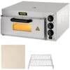 Commercial Pizza Oven 14 In. Single Deck Layer 1300-Watt Stainless Steel Electric Outdoor Pizza Oven With Stone & Shelf -Patio Furniture Shop stainless steel vevor pizza ovens lxbskx141110v8ifhv1 64 1000