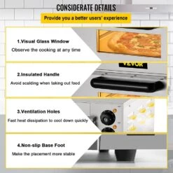 Commercial Pizza Oven 14 In. Single Deck Layer 1300-Watt Stainless Steel Electric Outdoor Pizza Oven With Stone & Shelf 17 Commercial Pizza Oven 14 In. Single Deck Layer 1300-Watt Stainless Steel Electric Outdoor Pizza Oven With Stone & Shelf -Patio Furniture Shop stainless steel vevor pizza ovens lxbskx141110v8ifhv1 fa 1000
