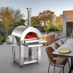Dual Fuel Pizza Oven, 22 In. Portable Pizza Oven, Propane And Wood Powered Outdoor Pizza Oven In Stainless Steel 17 Dual Fuel Pizza Oven, 22 In. Portable Pizza Oven, Propane And Wood Powered Outdoor Pizza Oven In Stainless Steel -Patio Furniture Shop stainless steel vevor pizza ovens yspslys2226yylhl2v0 31 1000