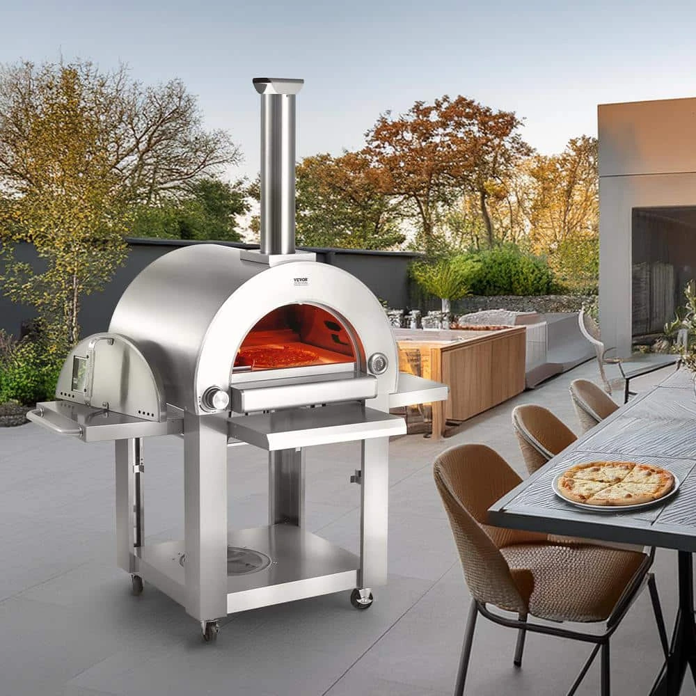 Dual Fuel Pizza Oven, 22 In. Portable Pizza Oven, Propane And Wood Powered Outdoor Pizza Oven In Stainless Steel 10 Dual Fuel Pizza Oven, 22 In. Portable Pizza Oven, Propane And Wood Powered Outdoor Pizza Oven In Stainless Steel - Image 8