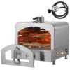 Outdoor Pizza Oven, Propane Powered, 13 In. Portable Grill With Cordierite And Built-In Thermometer In Stainless Steel -Patio Furniture Shop stainless vevor pizza ovens pslhwbxrqsy1252q5v0 64 1000