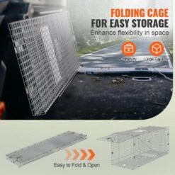 Live Animal Cage Trap 42 In. X 16 In. X 18 In. Humane Cat Trap Galvanized Iron Folding Animal Trap With Handle 15 Live Animal Cage Trap 42 In. X 16 In. X 18 In. Humane Cat Trap Galvanized Iron Folding Animal Trap With Handle -Patio Furniture Shop traps ybl42yc00000nh9ixv0 fa 1000