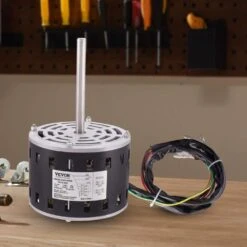 1/3 HP Furnace Blower Motor 5.2 In. Shaft Length 110/120-Volt 1075 RPM 4 Speeds CW/CCW Rotation With 11 In. Hold Hoop -Patio Furniture Shop vevor blower motors msfgjdjg13hp48kzgv7 31 1000