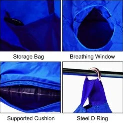 Hanging Tree Tent Max. 440 Lb. Capacity Tree Tent Swing With LED Rainbow Lights 43.4 X 46 In. Ceiling Hammock Tent, Blue -Patio Furniture Shop vevor camping hammocks zpetqqblue0000001v0 4f 1000