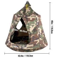 Hanging Tree Tent Max. 440 Lb. Capacity Tree Tent Swing With LED Rainbow Lights Ceiling Hammock Tent, Camouflage -Patio Furniture Shop vevor camping hammocks zpetqqmc000000001v0 76 1000